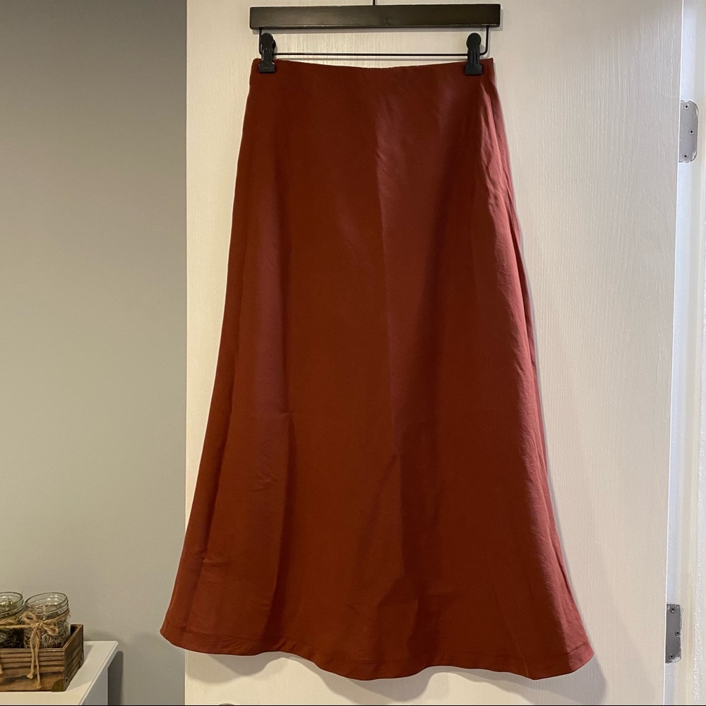 VETTA Rust Floral Midi Skirt - Picture 5 of 7